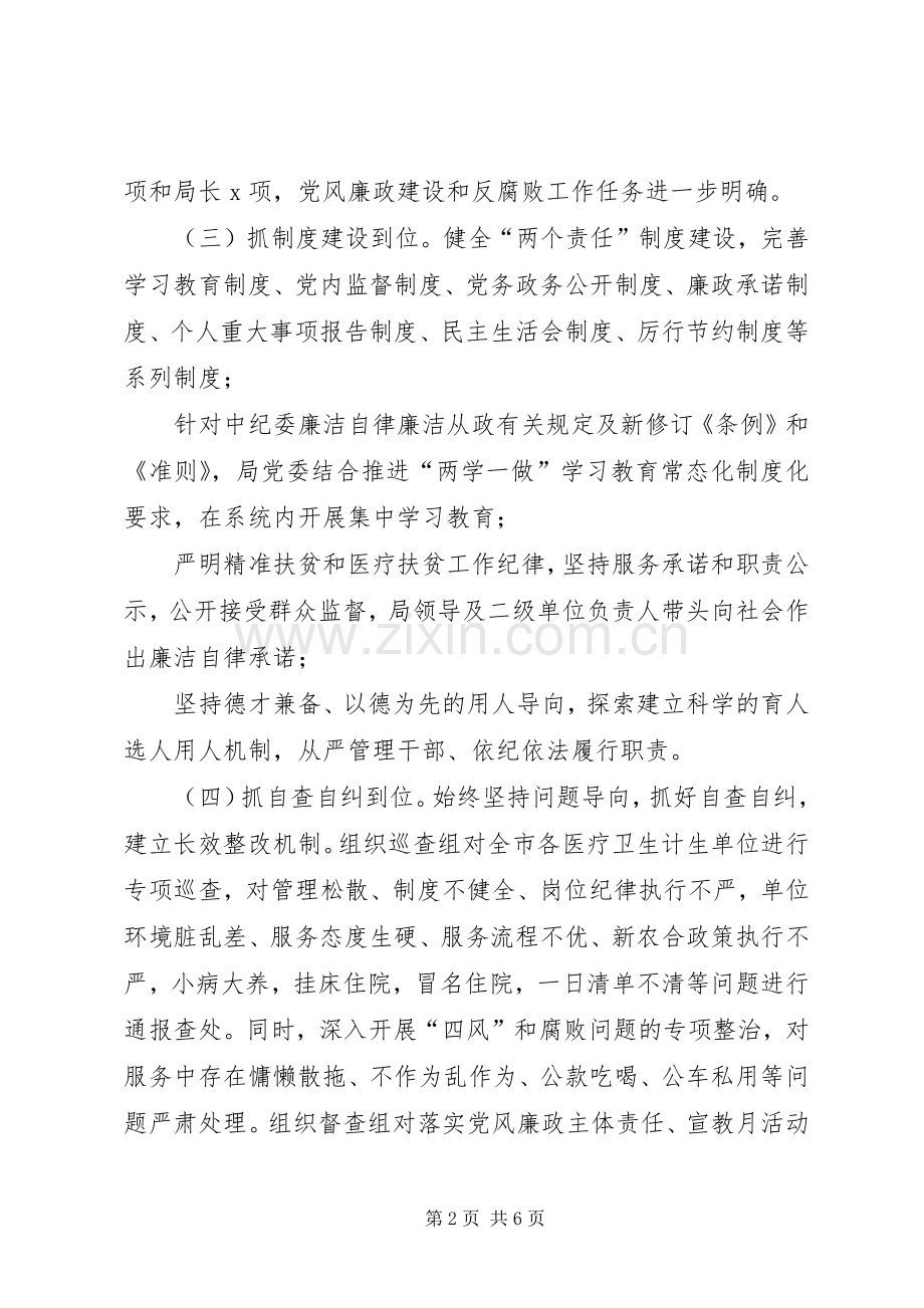 卫生党委班子落实党风廉政建设述职报告.docx_第2页