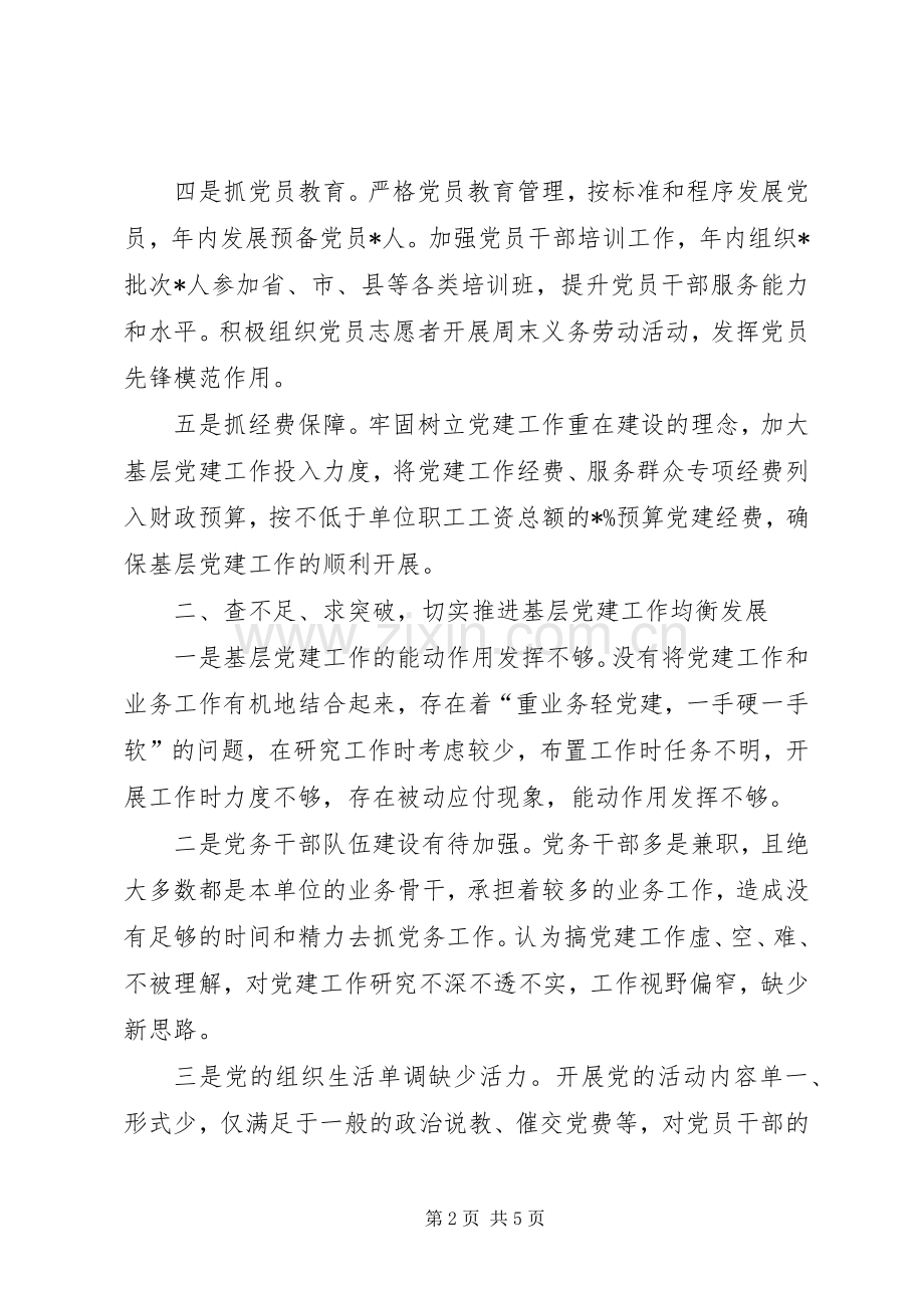 XX年办公室支部书记抓基层党建工作述职报告.docx_第2页