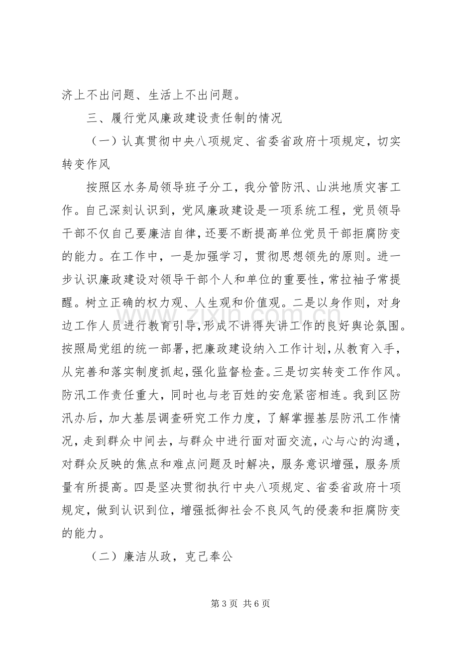 水务局防汛办个人述职述廉报告.docx_第3页