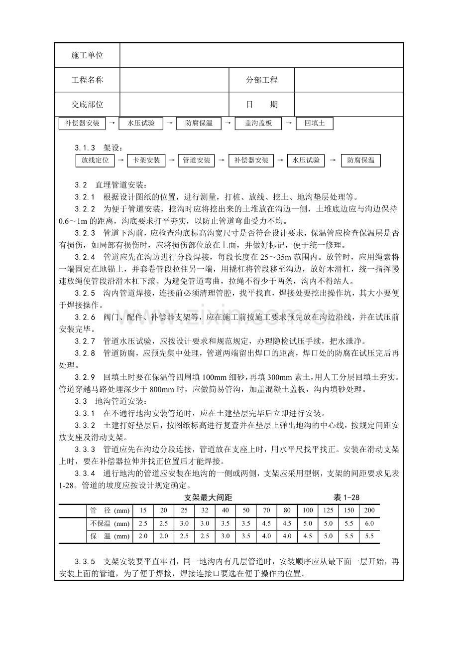 室外供热管道安装分项工程质量技术交底记录.docx_第2页