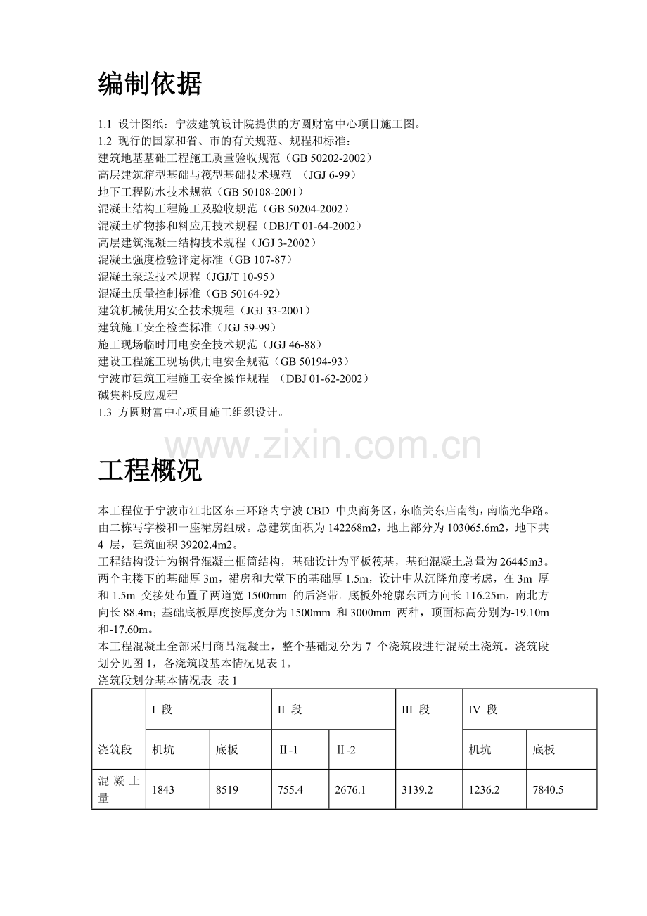 基础底板混凝土工程施工组织设计方案.docx_第2页