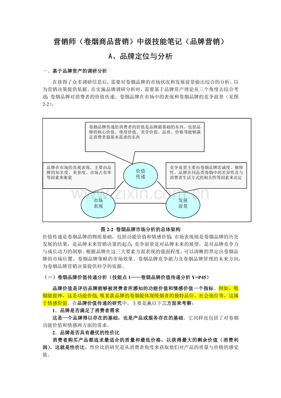 卷烟商品营销中级技能笔记品牌营销.docx_第1页