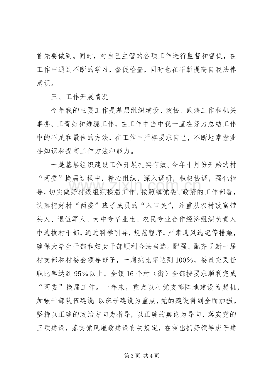 XX年12月乡镇党委副书记述职述廉报告.docx_第3页