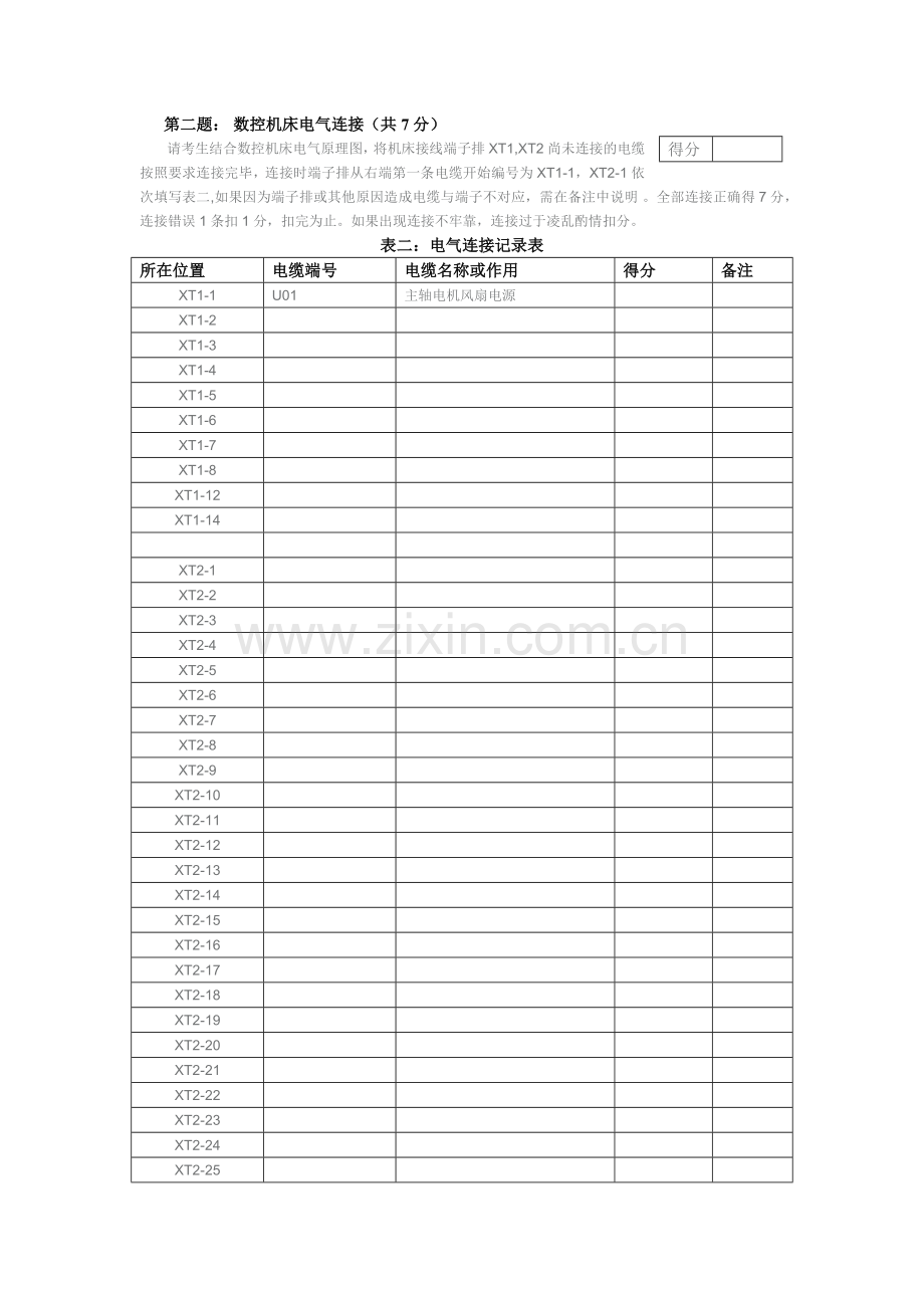 数控机床维修大赛考试试题.docx_第3页