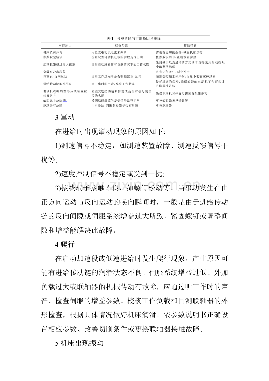 数控机床伺服系统常见故障的诊断及其处理.docx_第3页