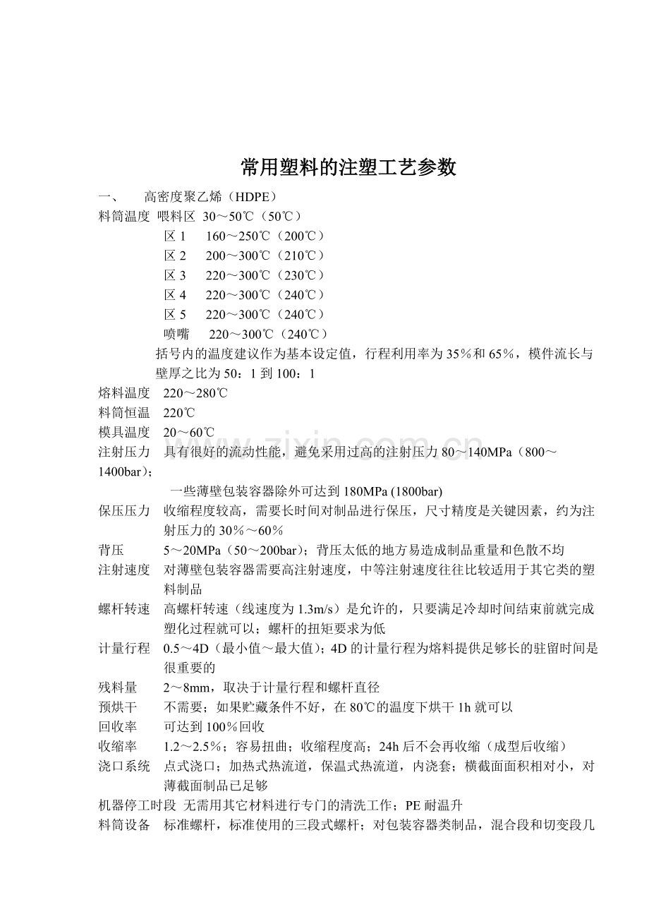 常用塑料的注塑工艺参数(17)(1).docx_第1页