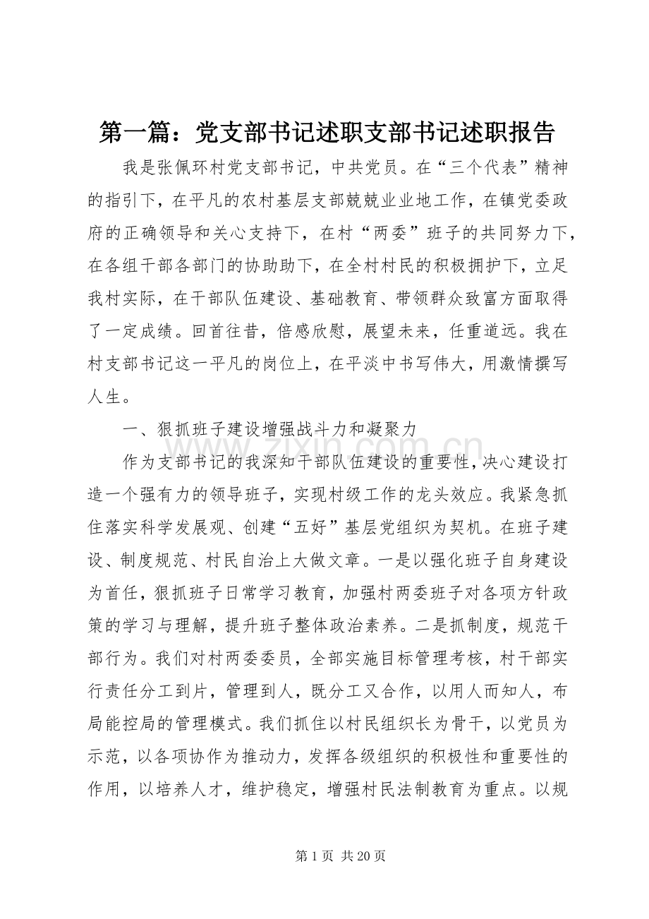 第一篇：党支部书记述职支部书记述职报告.docx_第1页