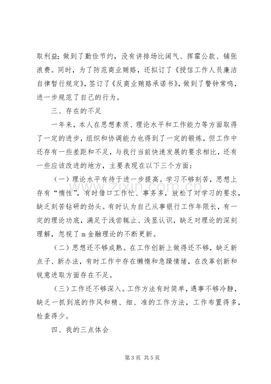 银行信贷管理负责人述职述廉报告.docx_第3页