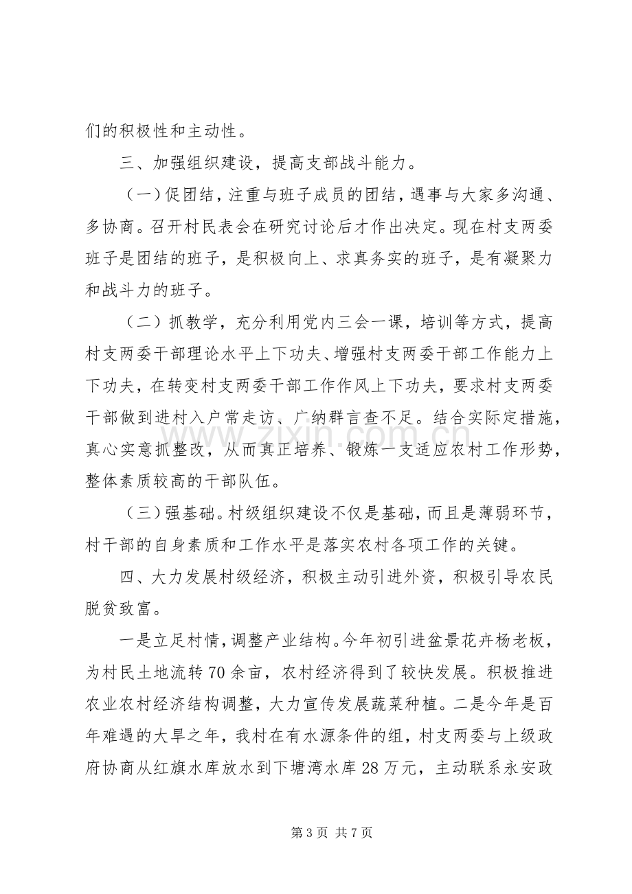 XX年村支部书记述职述廉报告.docx_第3页