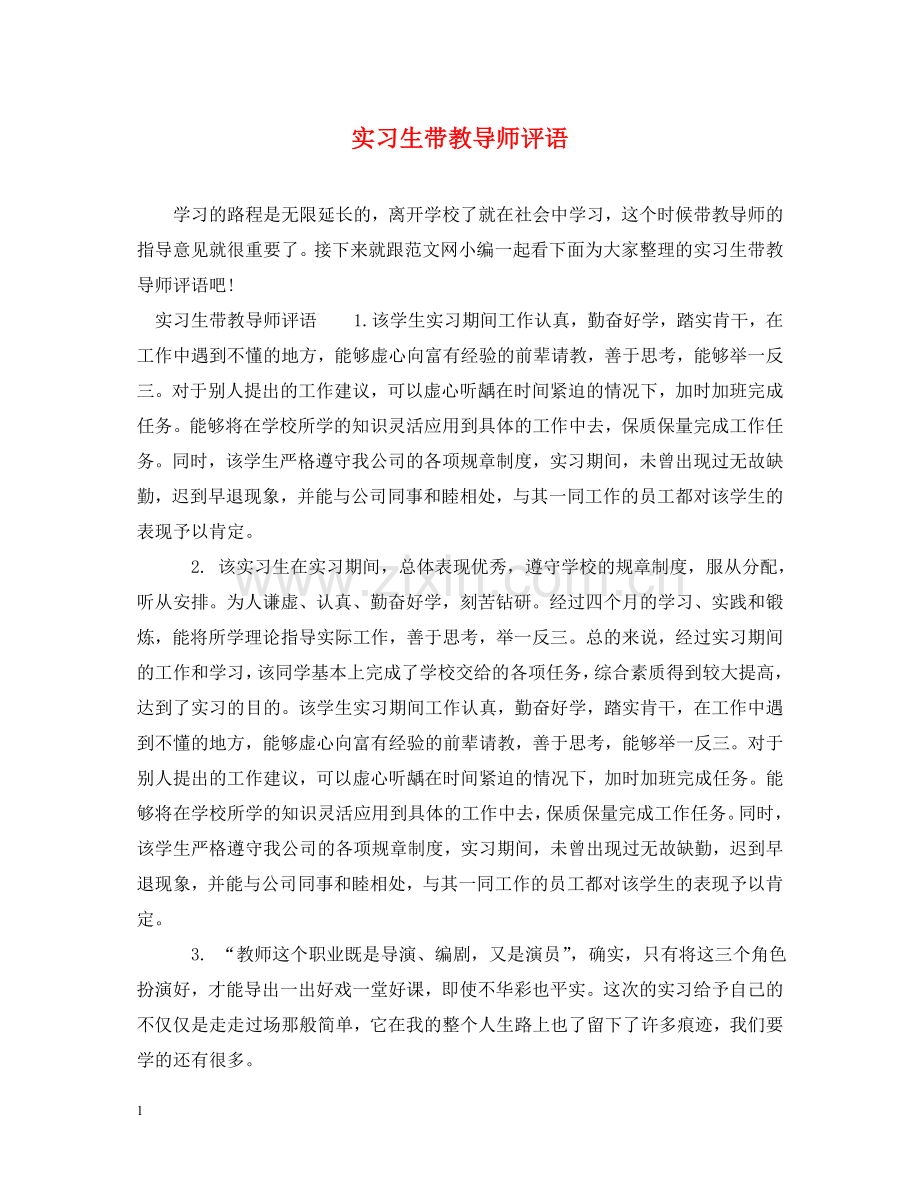 实习生带教导师评语 .doc_第1页