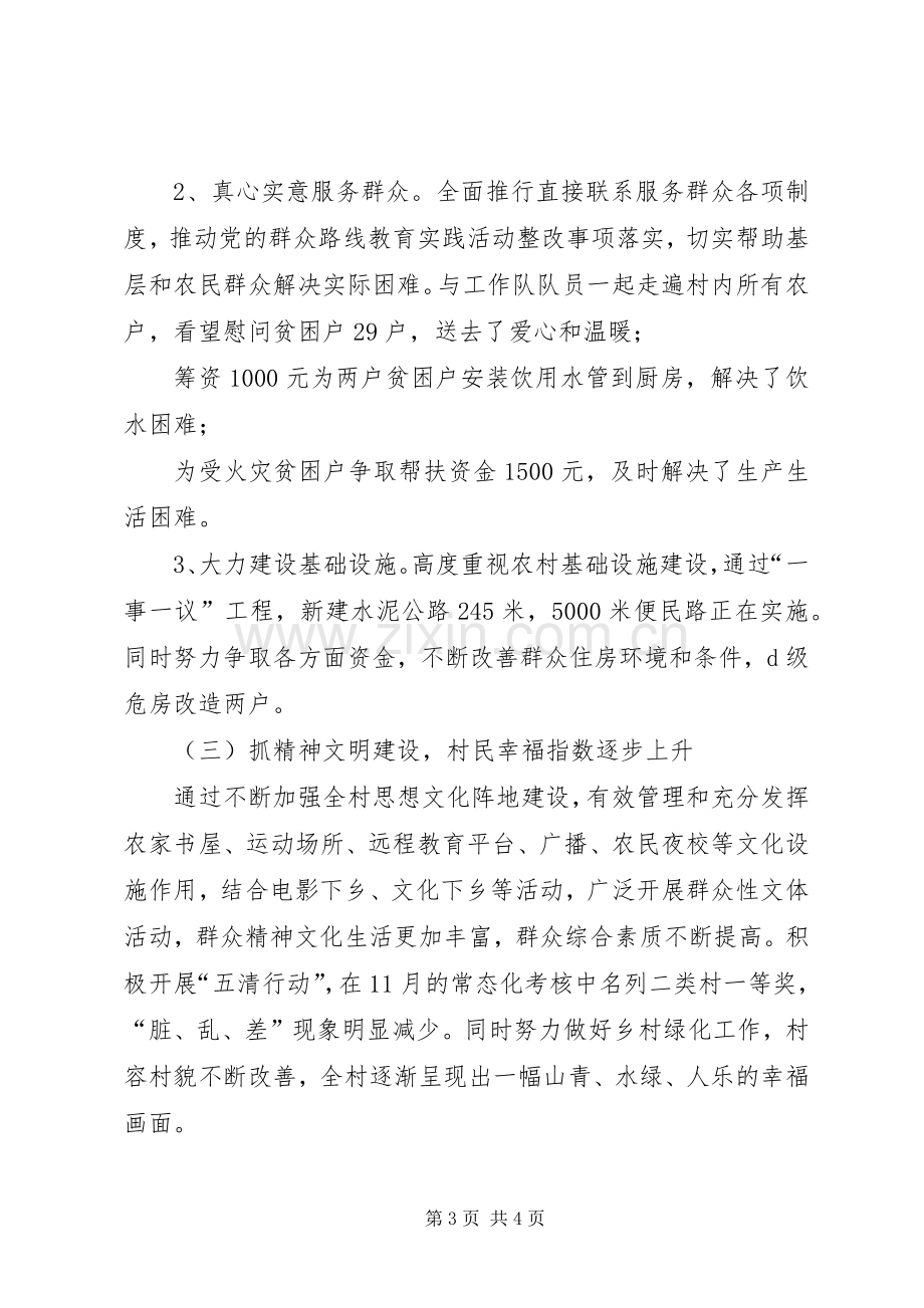 XX年度村第一书记述职报告.docx_第3页