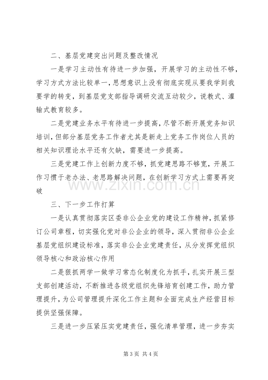 基层党建工作述职报告（含突出问题及整改情况）.docx_第3页