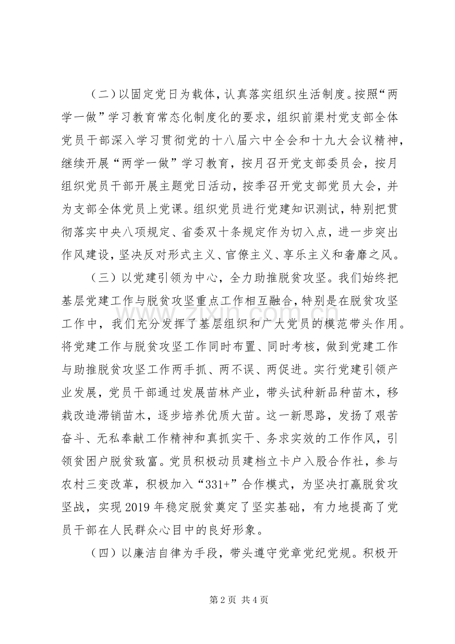 村党支部书记述职述廉述纪报告.docx_第2页