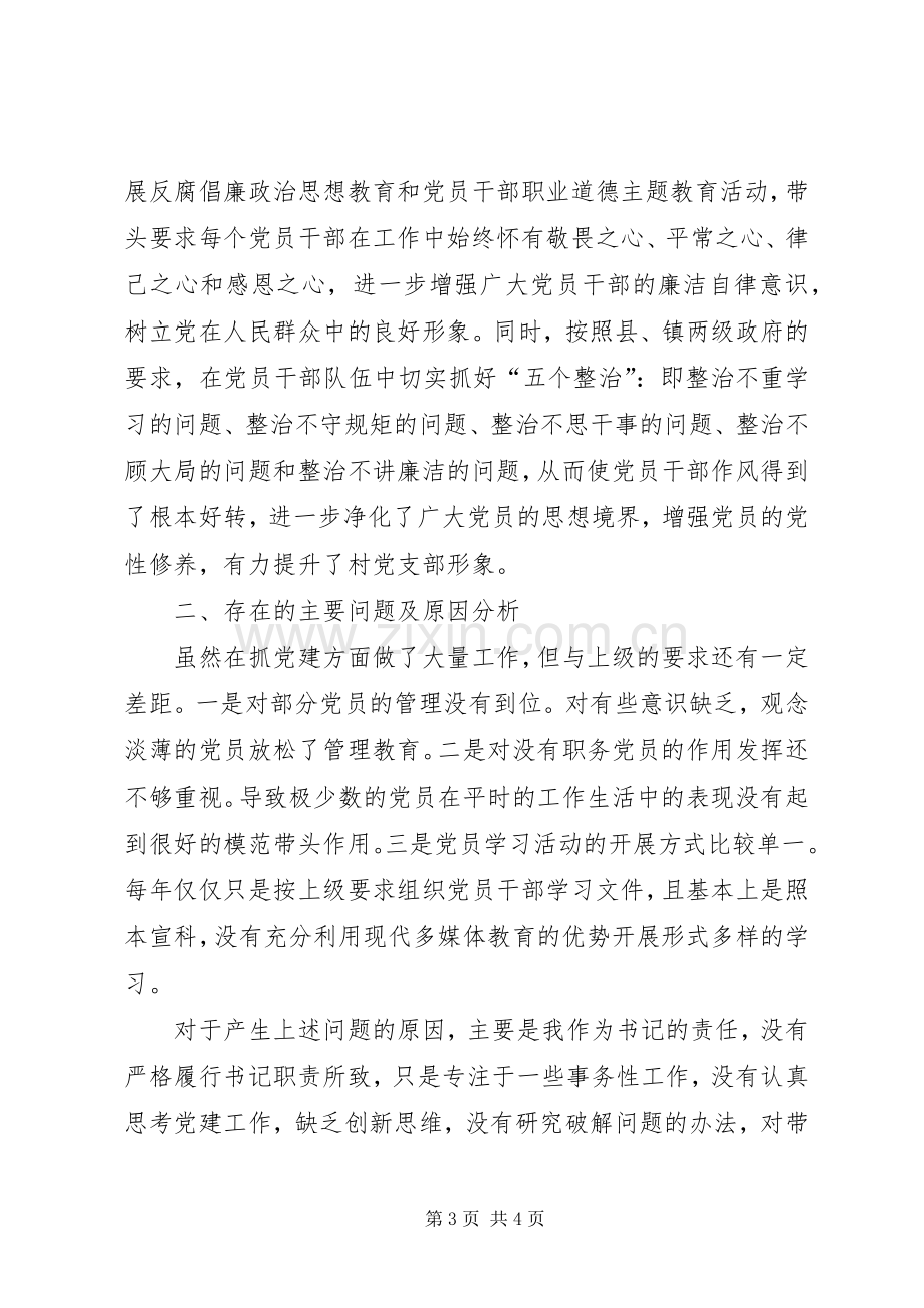 村党支部书记述职述廉述纪报告.docx_第3页