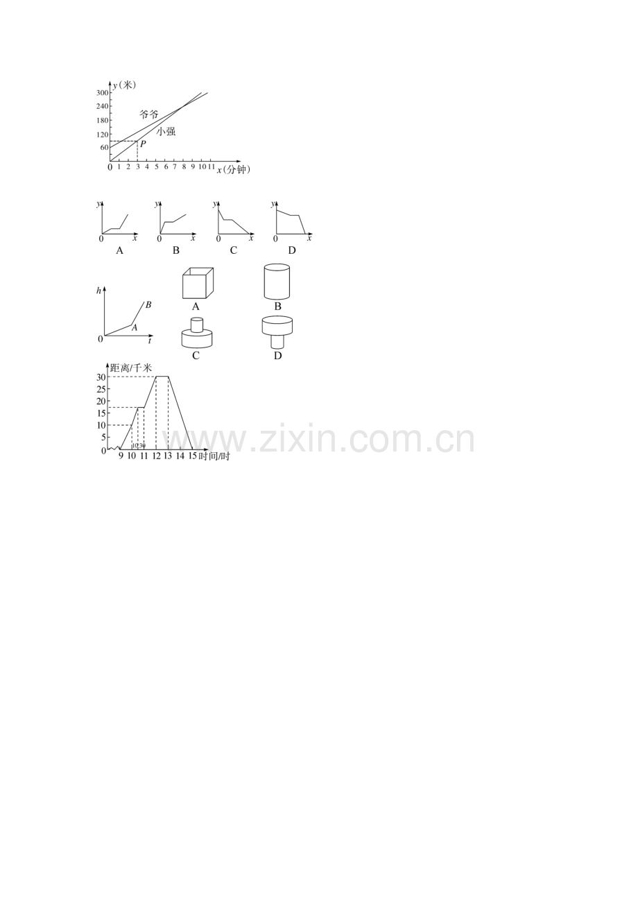 折线型图象表示的变量间关系.doc_第1页