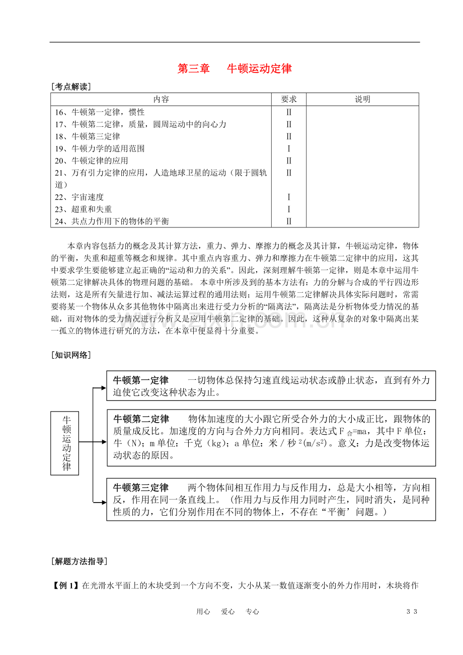 高中物理-第三章-牛顿运动定律练习.doc_第1页