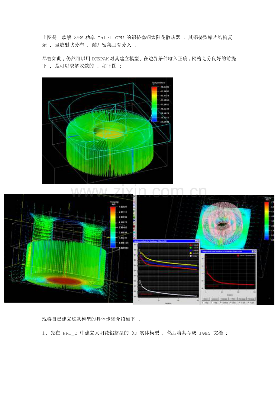 在 Icepak 中建立一款太阳花散热器模型的介绍.doc_第2页