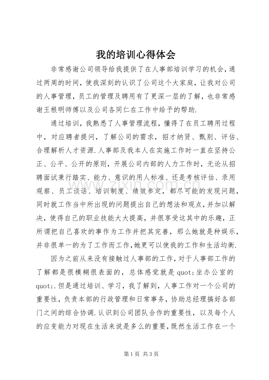 我的培训心得体会.docx_第1页