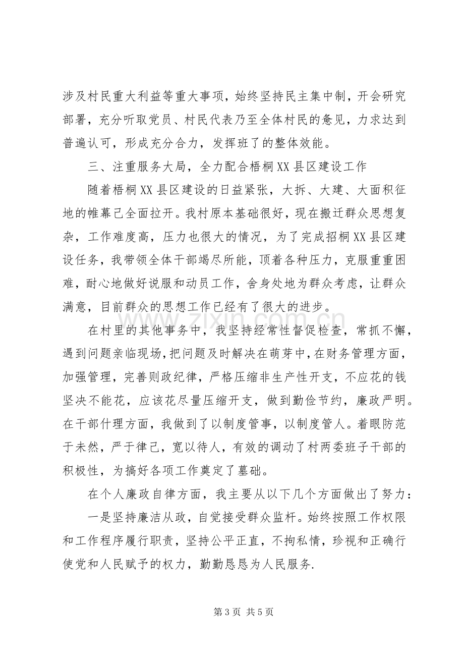 XX年村党支部书记年终个人述职述廉报告范文.docx_第3页