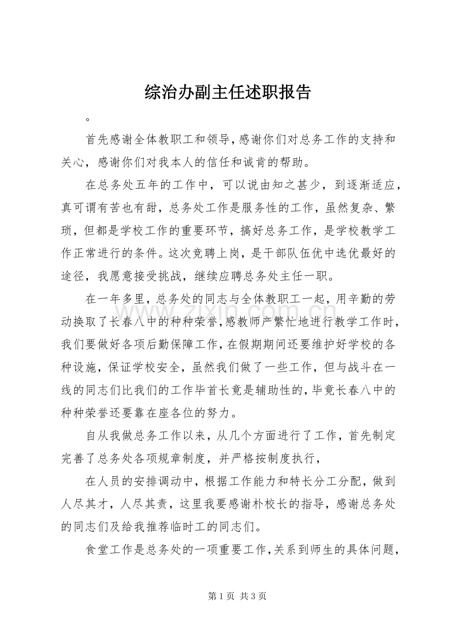 综治办副主任述职报告.docx_第1页