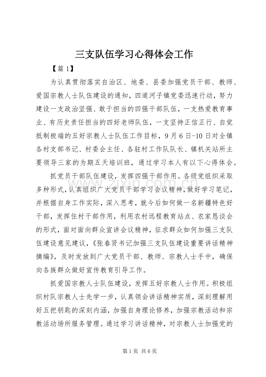 三支队伍学习心得体会工作.docx_第1页