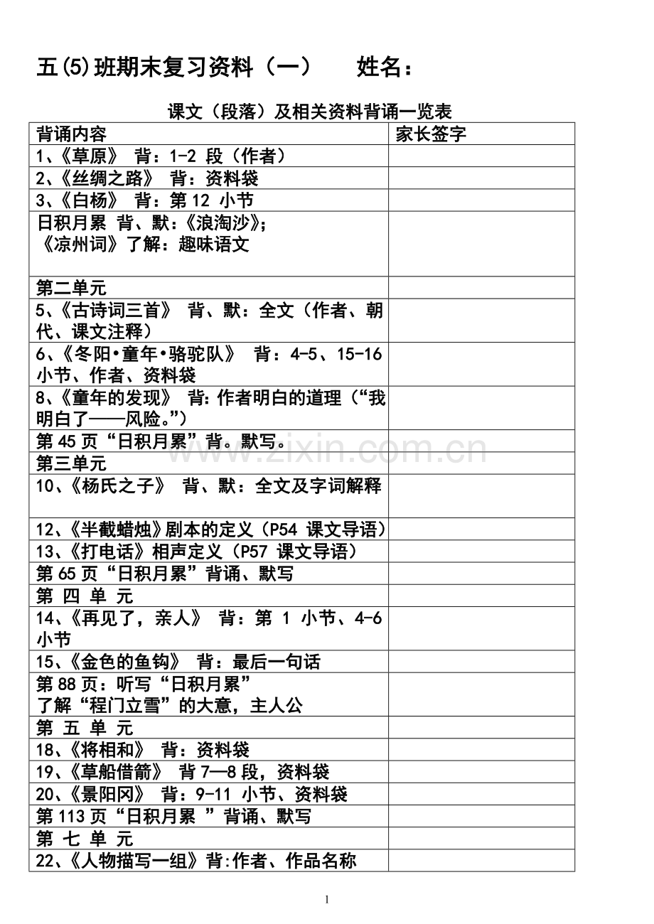 五年级期末复习资料(一).doc_第1页