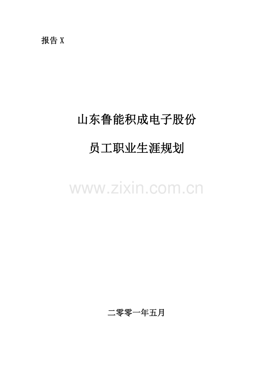 山东鲁能积成电子股份有限公司员工职业生涯设计).docx_第1页