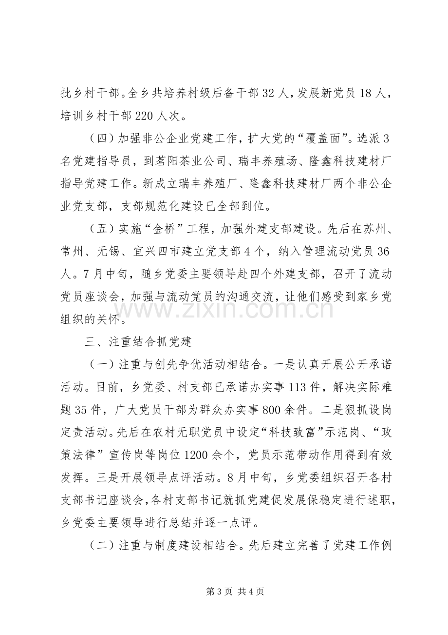 乡组织委员党建工作述职报告.docx_第3页