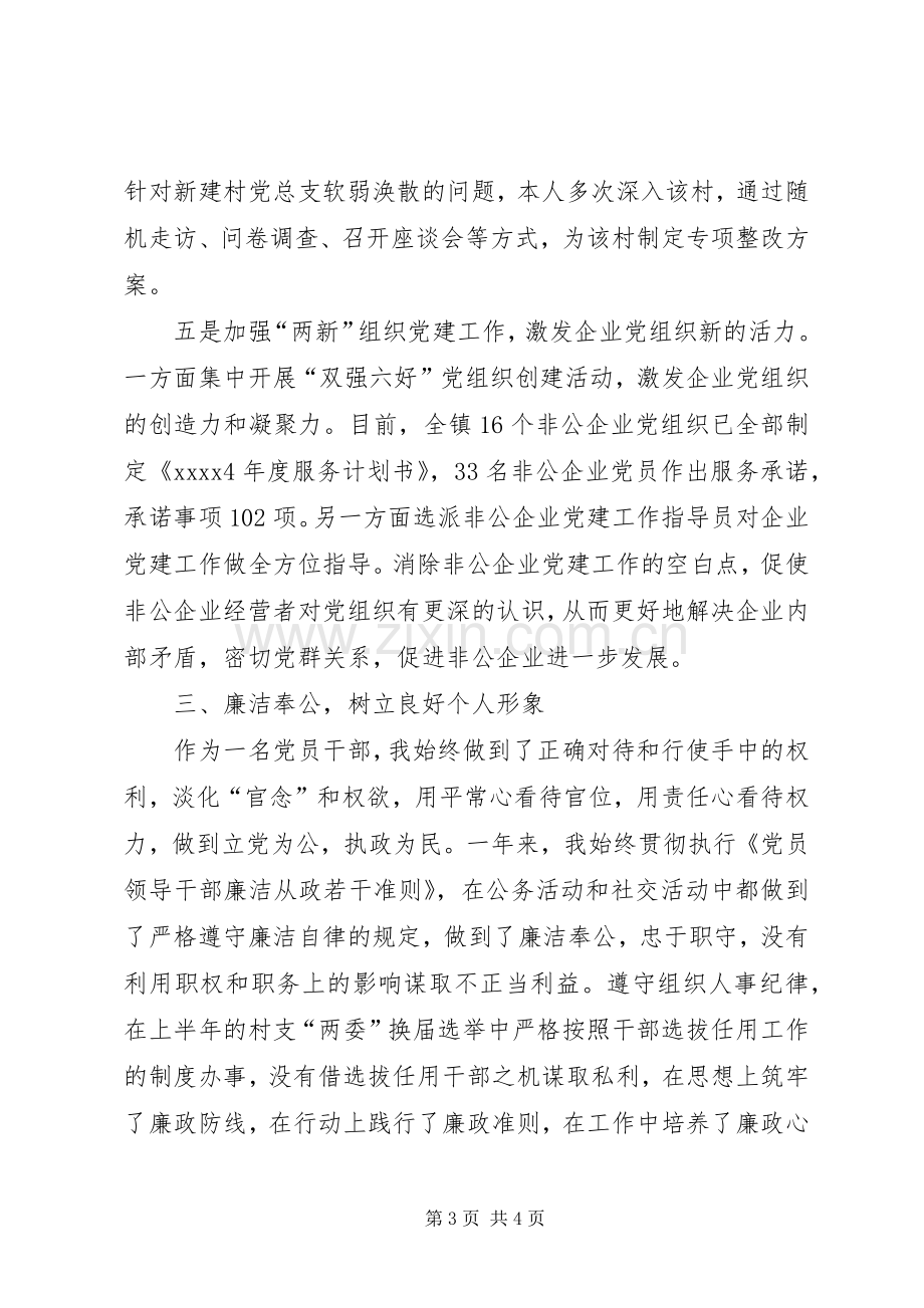 镇党委组织委员述职报告.docx_第3页