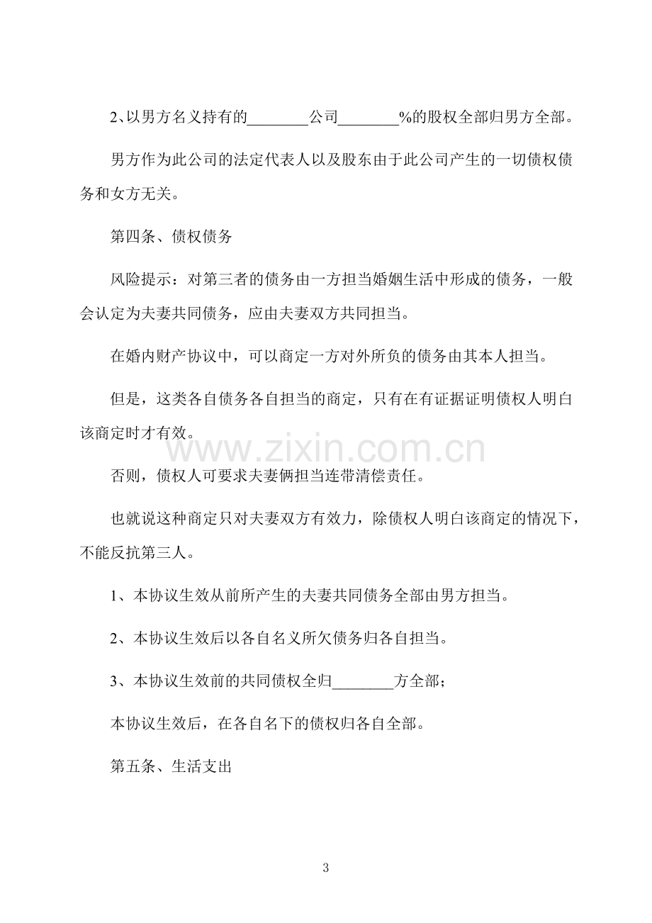 婚内财产约定协议.docx_第3页