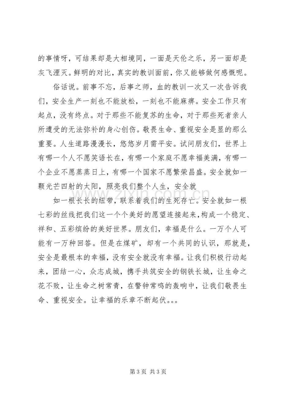 煤矿职工三个敬畏大讨论心得体会.docx_第3页