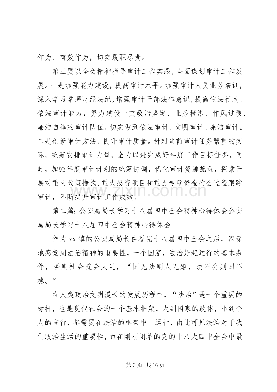 审计局长学习十八届四中全会精神心得体会.docx_第3页