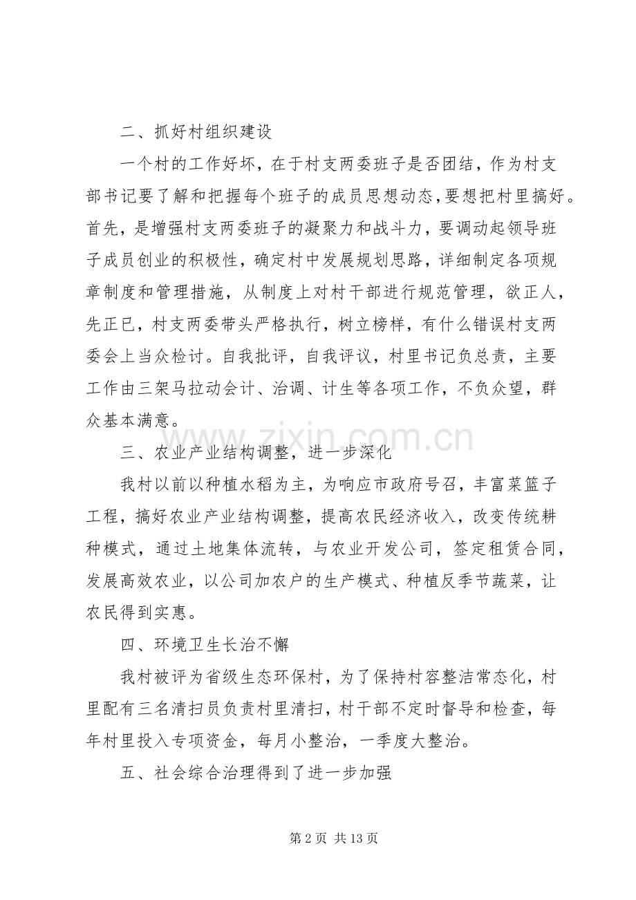 XX年村党总支书记述职报告.docx_第2页