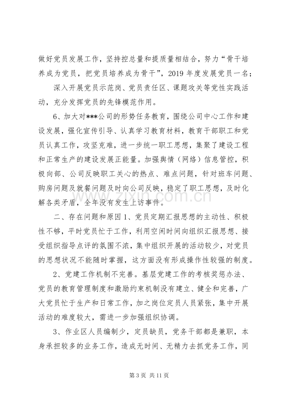 XX年度基层党支部书记工作述职报告.docx_第3页