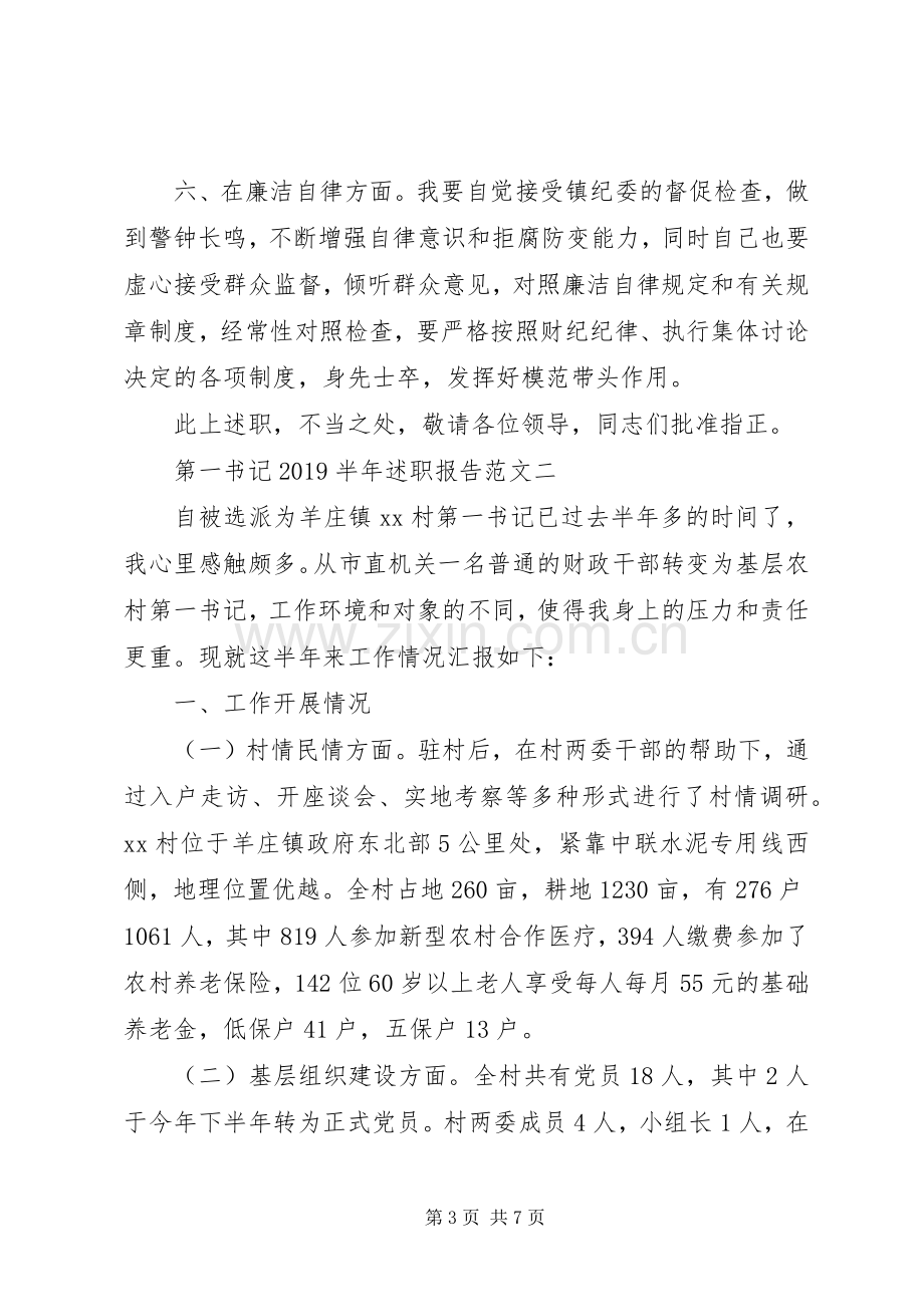 20XX年半年第一书记述职报告范文.docx_第3页