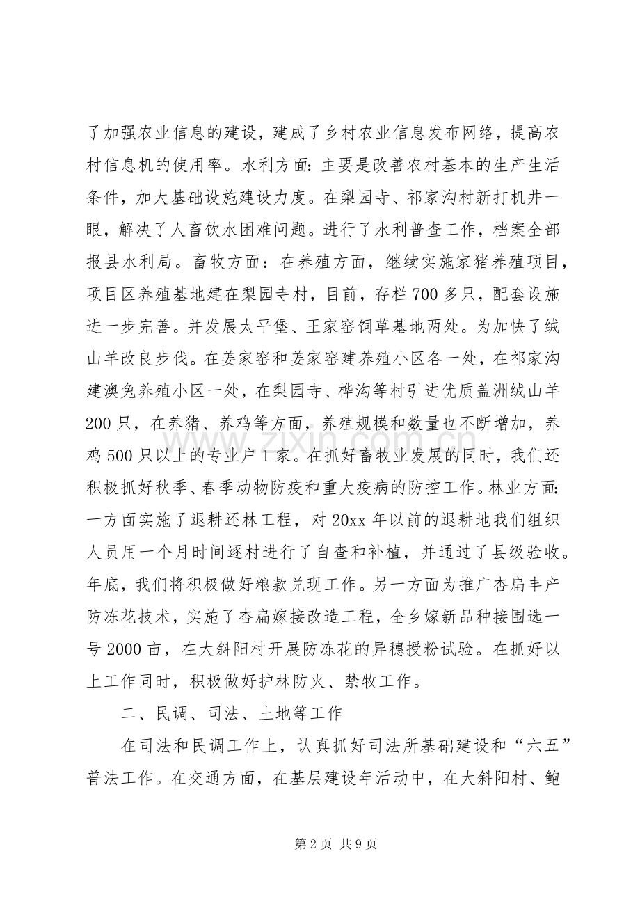 乡镇领导干部述职报告.docx_第2页