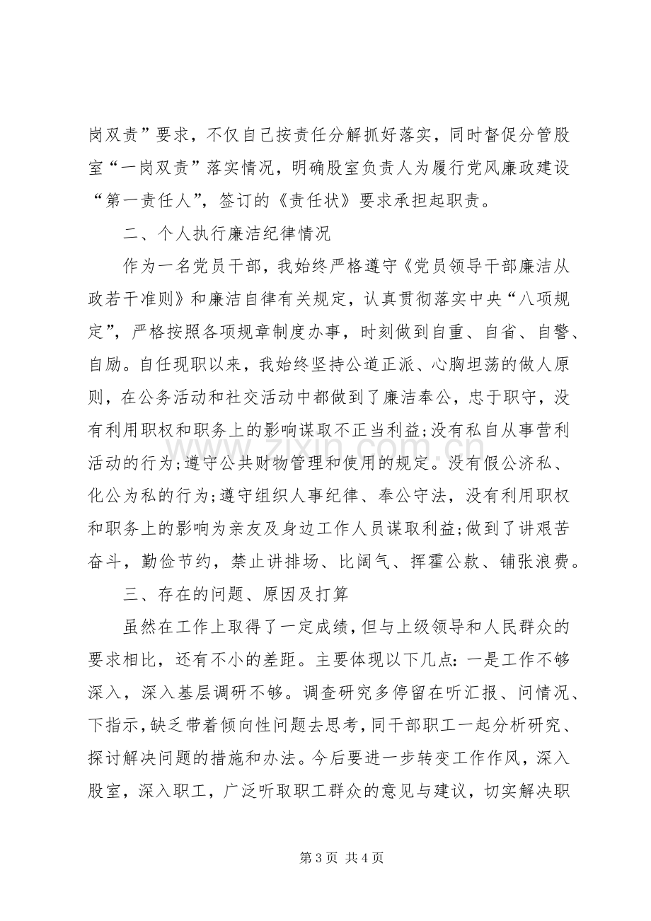 XX年领导干部述责述廉情况报告.docx_第3页