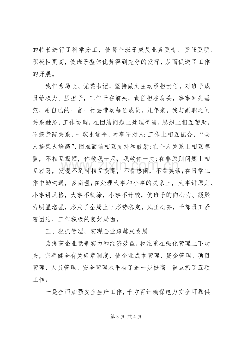 电力局长党委书记述职报告.docx_第3页