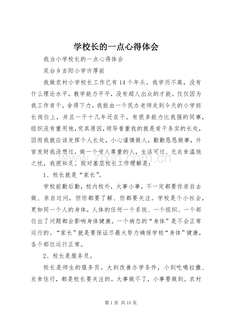 学校长的一点心得体会.docx_第1页