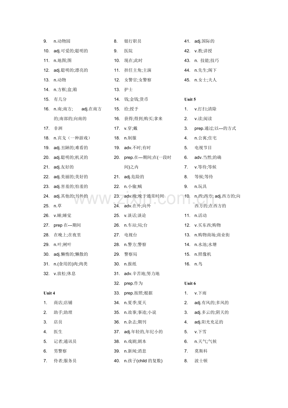 七年级下册英语单词表人教版(汉语).doc_第2页