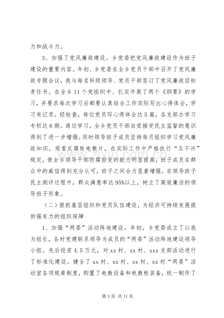 乡党委书记的述职报告.docx_第3页