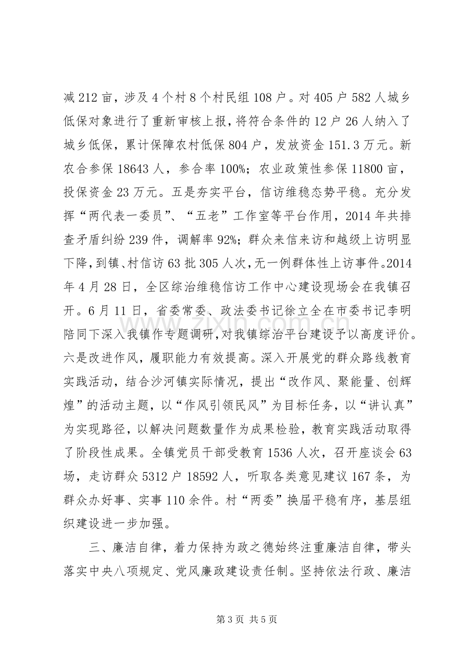 某镇人民政府镇长述职报告.docx_第3页