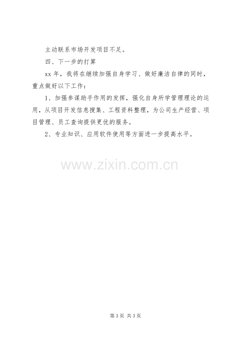 XX年电建咨询公司副总经济师述职述廉报告.docx_第3页