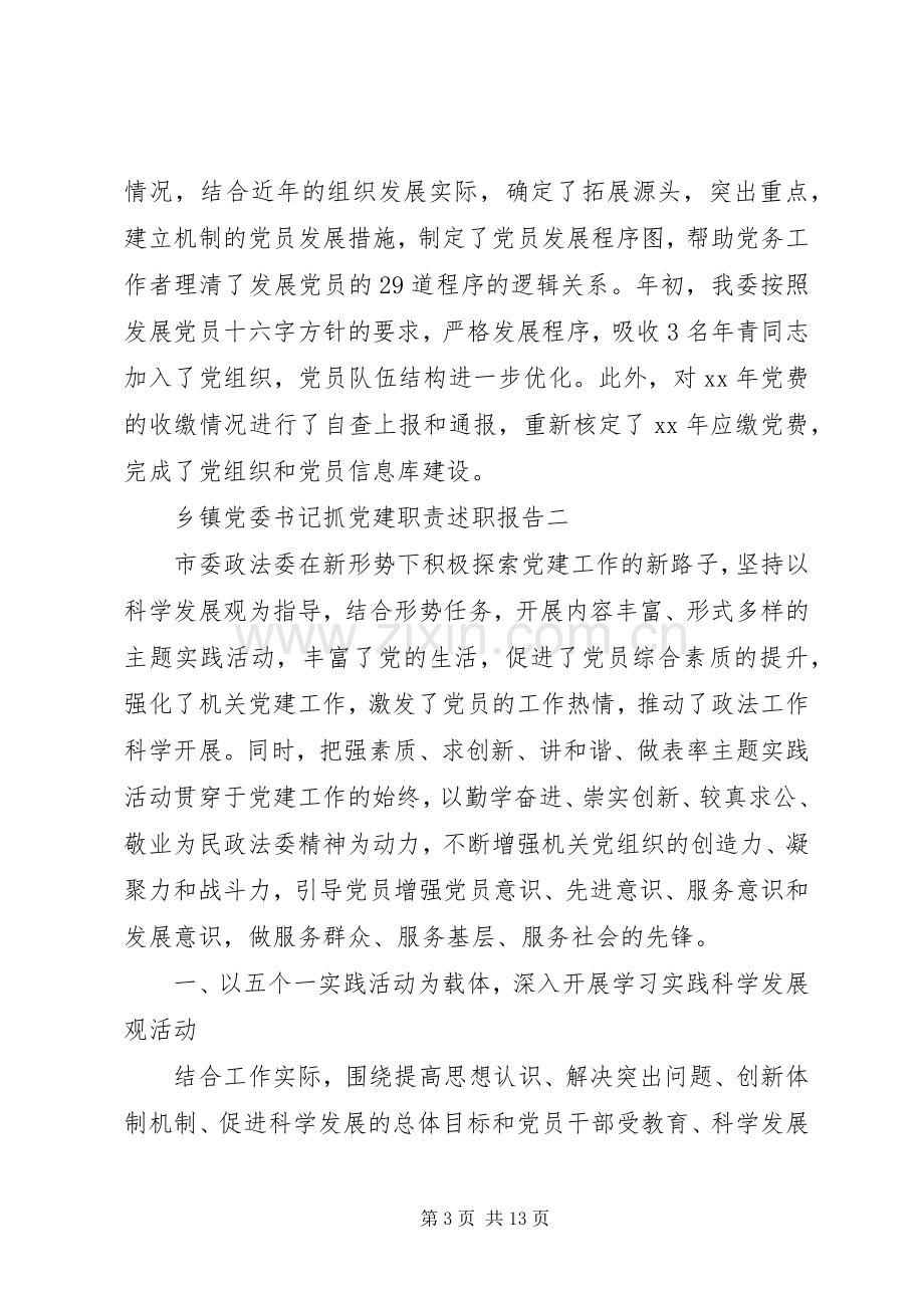 乡镇党委书记抓党建职责述职报告.docx_第3页