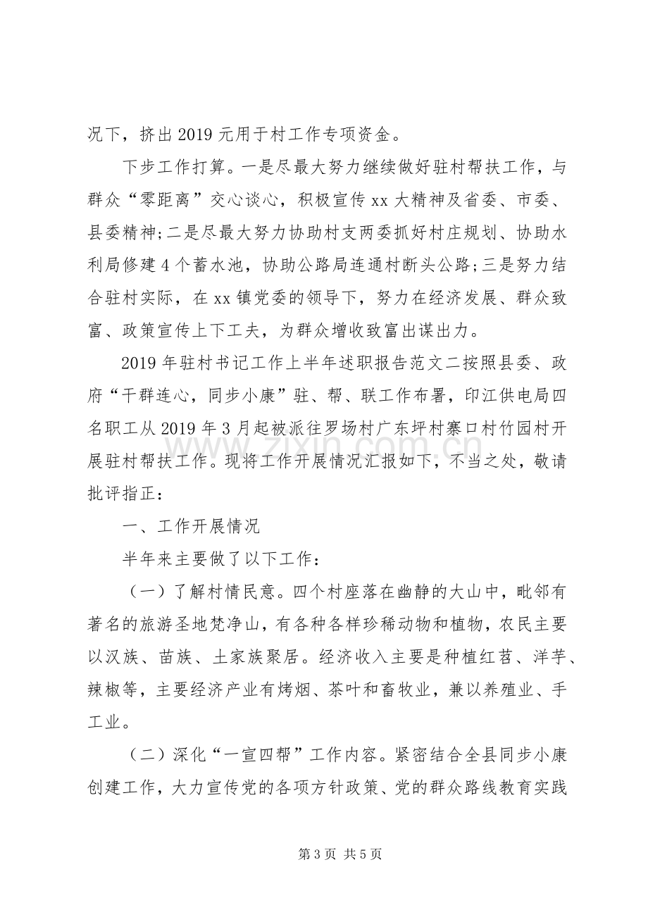 XX年驻村书记工作上半年述职报告.docx_第3页