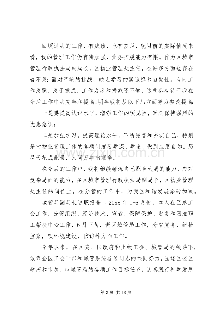 城管局副局长述职报告范文.docx_第3页