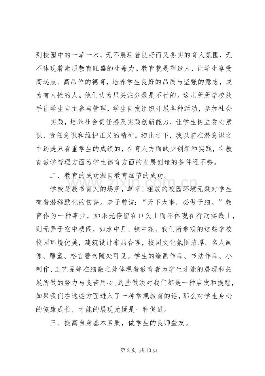 参观南宁29中学学习的心得体会.docx_第2页