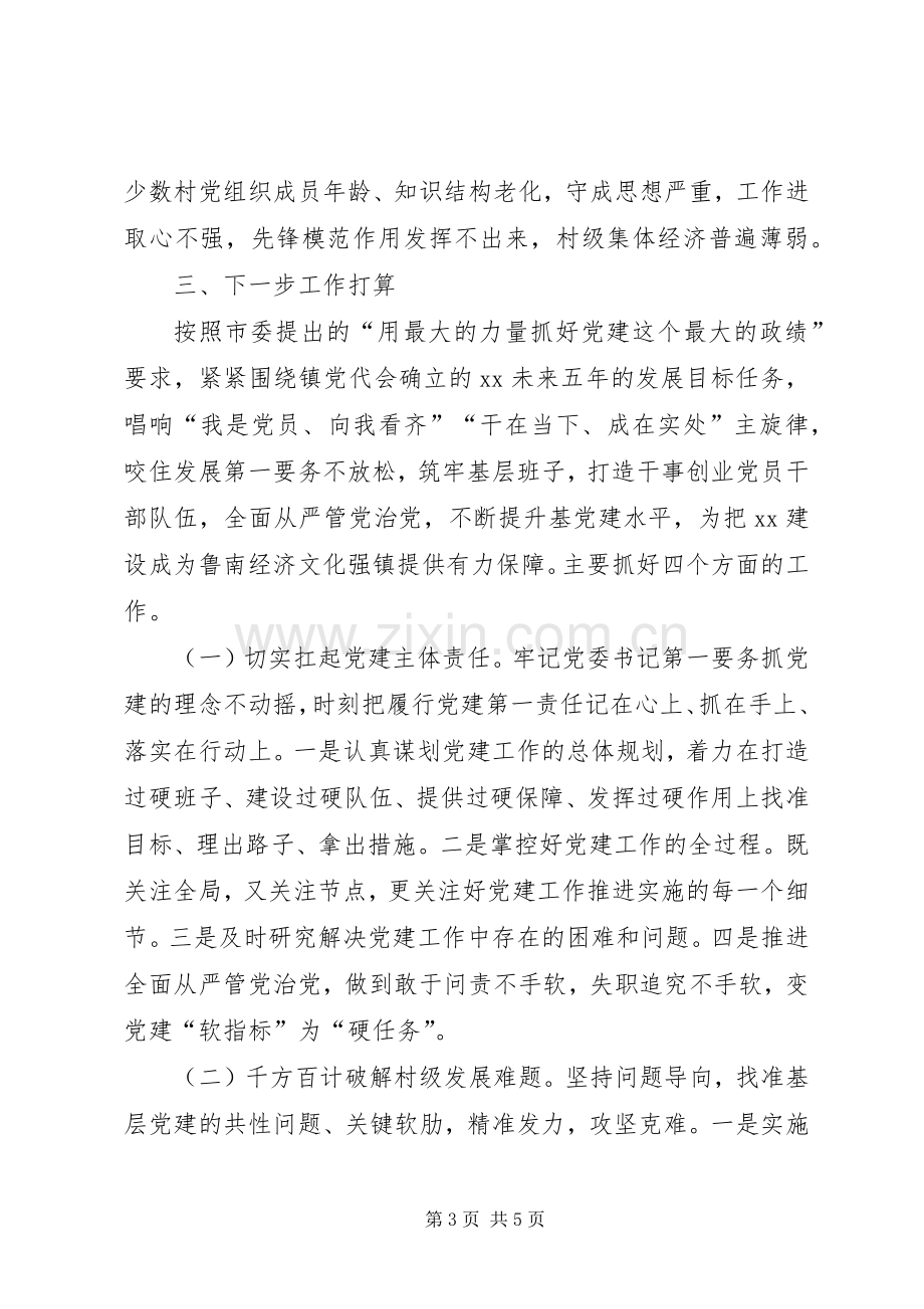 乡镇党委书记XX年度抓基层党建述职评议会述职报告.docx_第3页