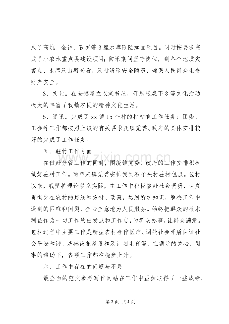 乡镇党委宣传委员年度述职述廉报告.docx_第3页