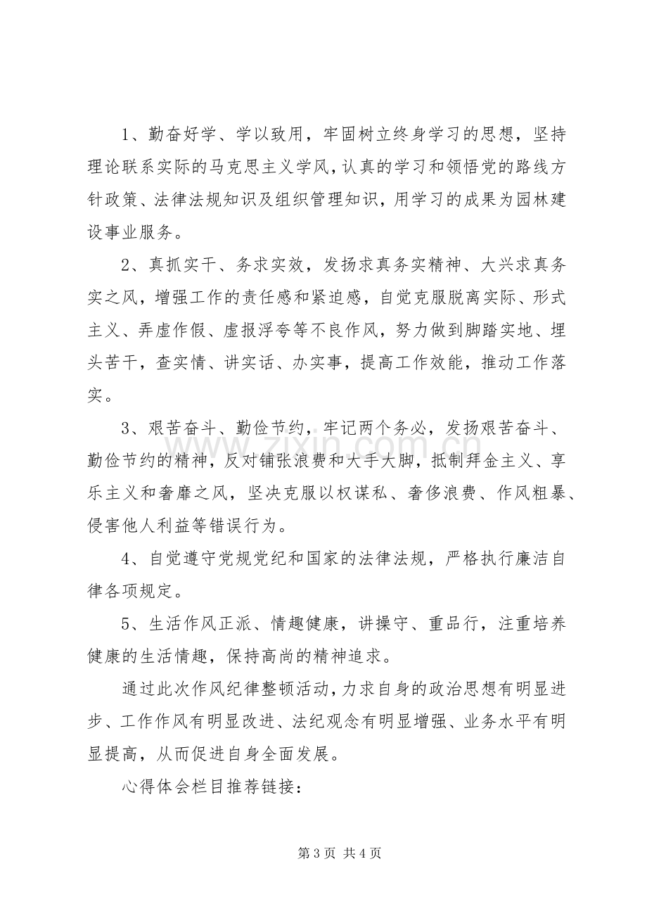 作风纪律整顿活动学习心得体会范文.docx_第3页